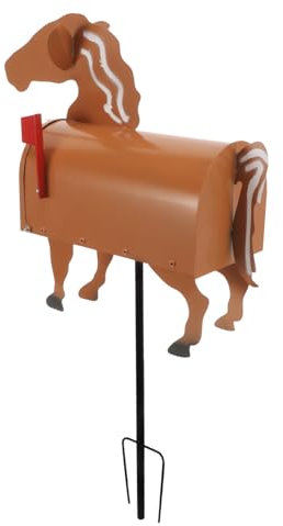 Angoily Pferde-Form Briefkasten Wetterfester Robuster Briefkasten Mit Großer Kapazität Für Garten Und Außenbereich Installieren Gartendekoration