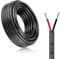 10M/32.8ft 12V Low Voltage Wire, Outdoor Landscape Lighting Cable, 2*0.75mm² Conductor Extension Cable, 18AWG Electrical Cord Red & Black Tinned Copper Hookup Wire Kit, 2 Core with Black Reel Package