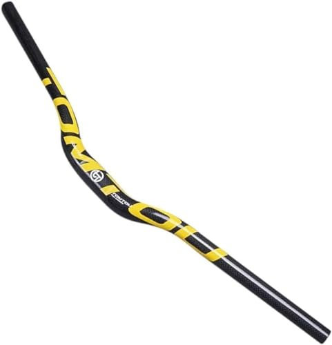 Fahrradlenker-Riser, Mountainbike-High-Riser-Lenker, 31,8 mm Länge, 660/680/700/720 mm, Carbonfaser-MTB-Lenker für Fixed-Gear-Fahrräder, Rennräder (gelb, 720 mm)