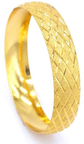 1,5cm Bilezik Armreifen Baklava desenli üclü Gold Armreif 22 Karat Vergoldet Altin Bileklik Kuyumcu 6,4 (S)