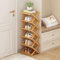 XZXWZX Zapatero, Estantería Plegable de Bambú para Zapatos, Estanteria para Entrada, Armario, Dormitorio, Pasillo Natural, Funcional, Multifuncional (Color Madera), 6 Capas