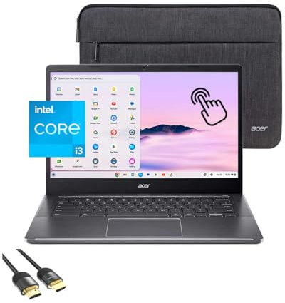 Acer Chromebook Plus 514, 14” FHD IPS Touchscreen Display, Core i3-N305, 8GB DDR5, 1TB PCle SSD, Webcam, Wi-FI 6E, USB-C, Protective Sleeve Included, US Version KB, PDG HDMI Cable, Chrome OS