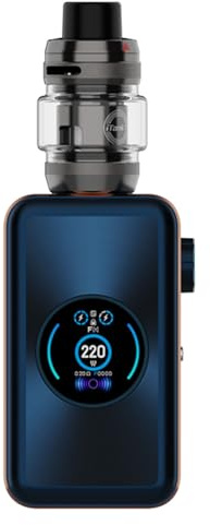 Vaporesso GEN MAX Kit-220W Vaporesso GEN MAX Mod -Vape DL 6ml Auto-Open Top iTank T Clearomizer Fit GTI Mesh Coil (Gti 0.2Ω/0.4Ω) Kein Nikotin Keine Flüssigkeit (Sturmblau)