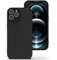Zuvirelx Glatte Silikon hülle für iPhone 12 Pro Max, Staubbeständig‌, Slim, Taschentauglich‌ Handyhülle Cover Case für Apple iPhone 12 Pro Max - Schwarz