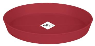 Elho Loft Urban Soucoupe Ronde 30 - Soucoupe pour Extérieur - Ø 30.2 x H 4.1 cm - Rouge/Rouge Théâtre