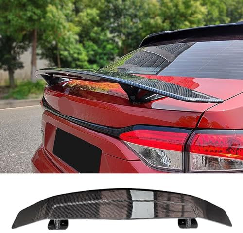 GEBBEM Auto Heckspoiler für Mazda 3 Takumi 2011 2012 2013, Kofferraumspoiler Heckflügel Lippe Spoiler Tuning Styling Zubehör,Carbon Fiber Look