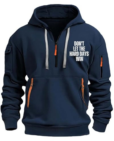 Herren-Kapuzenpullover mit Langen Ärmeln für Frühling, lässig, einzigartiges Outdoor-Design, einfarbig, langärmelig, große Größe Herren 54 Bio Sweatshirt