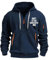 Herren-Kapuzenpullover mit Langen Ärmeln für Frühling, lässig, einzigartiges Outdoor-Design, einfarbig, langärmelig, große Größe Herren 54 Bio Sweatshirt