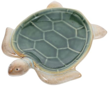 Cabilock Turtle Storage Tray Multifunctional Ceramic Dish for Keys Jewelry Candy Organizer Decorative Turtle Bowl Compact Home Office Use
