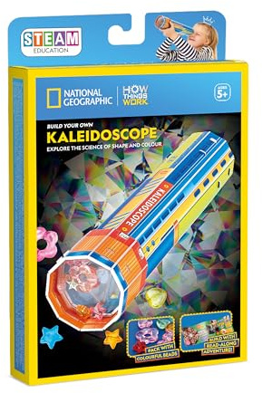University Games National Geographic Bauen Sie Ihr eigenes Kaleidoskop, STEAM Education Science Spielzeug, ab 5 Jahren
