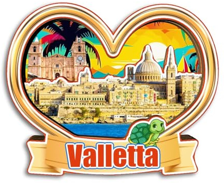 Quwsne Calamita per frigorifero Valletta Malta, souvenir da viaggio in città, regali turistici, 3D, monumenti classici, artigianato fatto a mano, decorazione per la casa -3978