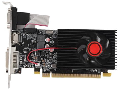 Bewinner PCI Express 2.0 Graphics Card-GT730 2GB DDR3, 64-Bit, 500 MHz-Kern, 600 MHz-Speicher, Kühlung mit Niedrigem Rauschen, HDMI/DVI/VGA, Plug & Play