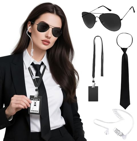 Agent Kostüm Zubehör Geheimdienst Kostüm Set für Cosplay Party Dress Up