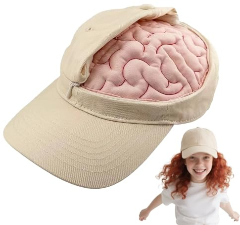 Generisch Gehirn Cap Prank Brain Basball Cap Unisex Operierbare Gehirn Mütze Lustige Geschenke Für Männer Und Frauen