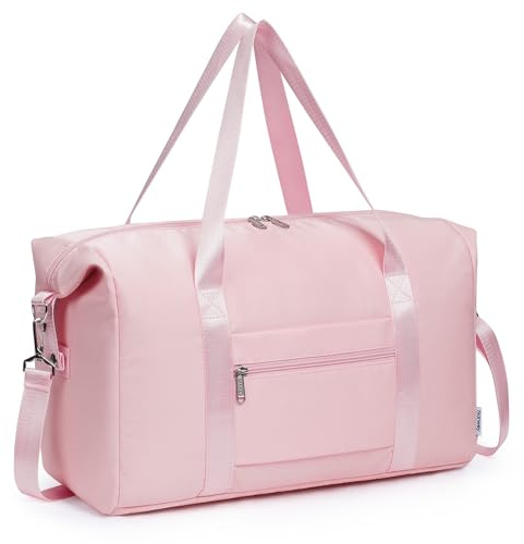 Narwey Ryanair Handgepäck 40x30x20, Klein Sporttasche Reisetasche Handgepäck Tasche Flugzeug für Damen, Travel Bag Weekender Herren 20L (Rosa)