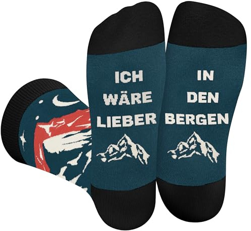 AGRIMONY Lustige Socken Herren - I'D RATHER BE Bunte Socken Männer Jungen Witzige Geschenke Weihnachten Ostern Geschenkideen