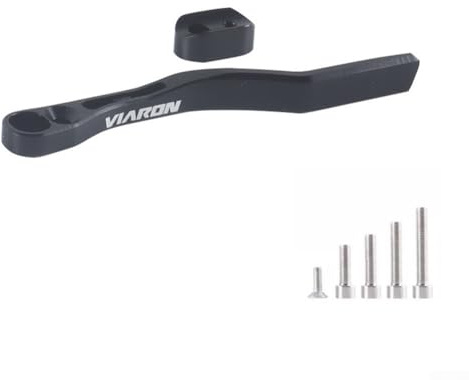 Oniissy Road For Bike Kettenführung für Umwerfer, Aluminiumlegierung und Edelstahl, Anti-Drop-Kettenfänger, kompatibel mit 34T-50T und 36T-52T, Schwarz/Rot (Schwarz)