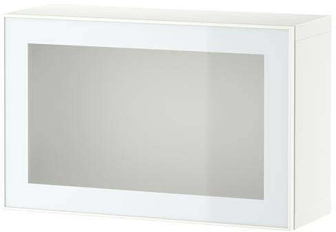 ProTuning BESTÅ Wandschrankkombination, weiß Glassvik/Weiß/Hellgrün Milchglas, 60x22x38cm