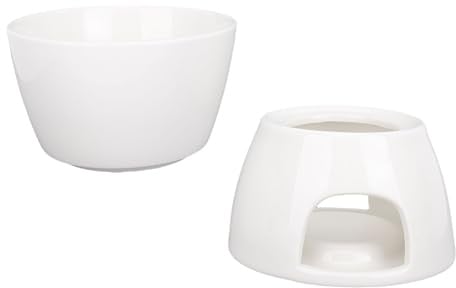 Annadue Keramik-Fondue-Becher-Set, Langlebiges Käse-Fondue-Topf-Set für Mikrowelle, Backofen, Spülmaschine