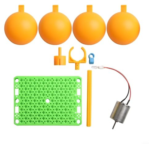 Kit de generador de turbina eólica | Motor sin escobillas CC DIY con soporte y cuchillas para educación científica | Diseño de cola oscilante que gira con la dirección del viento para enseñar física |