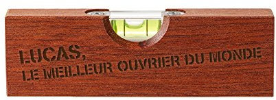 Casa Vivente Outil 2en1 avec Ouvre-Bouteille et Niveau à Bulle, Gravure Personnalisée avec Nom, Meilleur Ouvrier du Monde
