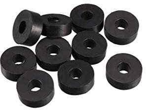 sourcing map 10pcs 11mm OD O-Ring Schlauchdichtung Flach Gummi Scheibe für Wasserhahn Tülle