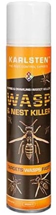 Karlsten Wasp & Nest Killer Spray | Maximum Strength, Fast-Acting Formula | Kills Wasps, Hornets & Nests Instantly | Long-Lasting Indoor & Outdoor Pest Control | 300ml
