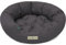HOUND & NATURE Öko Hundebett St. Moritz - rund, kuschelig und waschbar, Donut Hundekorb für mittlere Hunde (M - 77x70 cm - Grau)