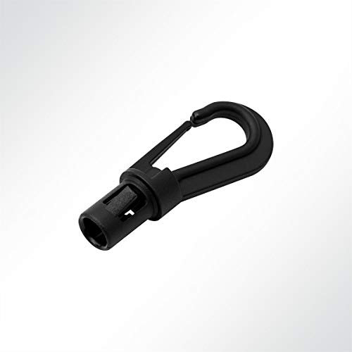 LYSEL® Karabinerhaken Schwarz Kunststoff für ø 6 mm Expanderseil