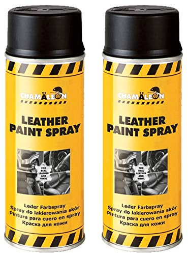 Chamäleon Spray de pintura para cuero, color negro, 2 x 400 ml