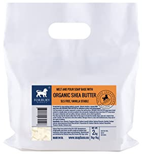Forbury 2kg (1kg + 1kg) Base Sapone Shea Senza SLS, White Shea Butter Soap Base