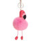 Uteruik Plüsch-Flamingo-Schlüsselanhänger, flauschig weiches Kunstfell, Bommel, Taschen-Schlüsselanhänger, Handtaschen-Anhänger, 1 Stück