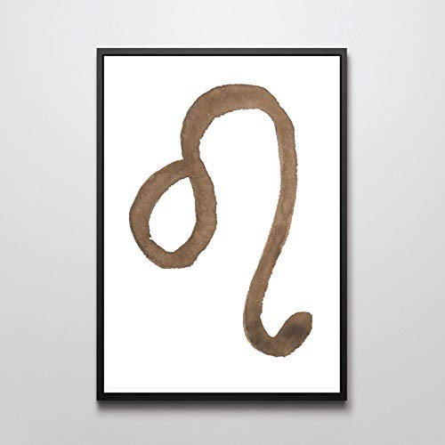 Din A4 Kunstdruck ungerahmt Sternzeichen Löwe Zodiac Leo Astrologie Sterne Aquarell Wasserfarbe modern Geschenk Druck Poster Deko Bild