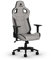 Corsair T3 RUSH Poliestere Sedia Gaming da Ufficio, Tessuto Esterno Morbido Traspirante, al Cuscino Cervicale Regolabile, Supporto Lombare in Memory Foam, Tela, Grigio/Carbone