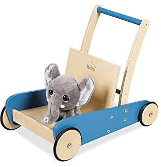 Lauflernwagen 'Mats' von Pinolino, sichere Laufhilfe mit Bremse, blau