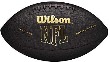 Wilson NFL Super Grip Composite Junior Fußball, Schwarz/Gold