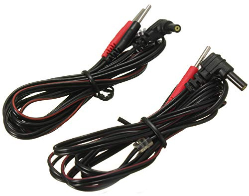 Vogueing Tool 1 Paar Tens/EMS Standard-Elektrodenleitungskabel, Klinkenstecker 2,35 mm, 2,0 mm Pin Anschluss