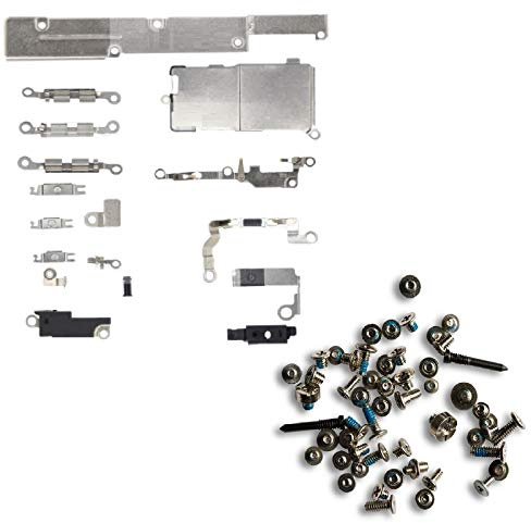 iReplaceParts Kit complet de fixation et de vis pour iPhone XS avec support métallique de remplacement avec vis complète comprenant des boucliers thermiques