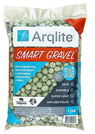 Arqlite Smart Gravel 2-Day Shipping | Eco-Friendly Plant Drainage for Healthy Roots | Pots & Raised Garden Beds | Yard and Pot Decoration | Lightweight & Clean (1-Gal Regular Size)
