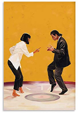 GANGPAO Klassisches Filmposter, Motiv: Pulp Fiction, Leinwand-Kunst, Poster, Bild, modernes Büro, Familie, Schlafzimmer, dekorative Poster, Geschenk, Wanddekoration, Gemälde, Poster