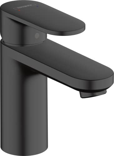 hansgrohe Vernis Blend Mitigeur de lavabo 100 sans tirette ni vidage, noir mat, 71580670