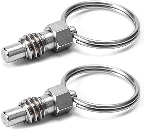 2 Packs Spring Plunger with Pull Ring,1/4- 20 Thread Size,0.31Thread Length