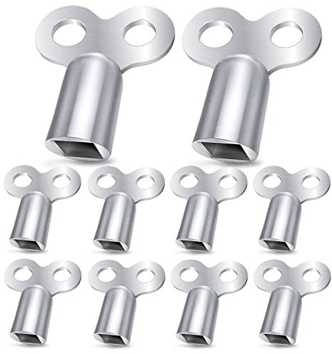 GothicBride 10 x Radiador Ventilación Llaves,Llave de Radiador para Radiadores de 5 mm,Reducir el Ruido y Mejorar la Eficiencia de Calefacción