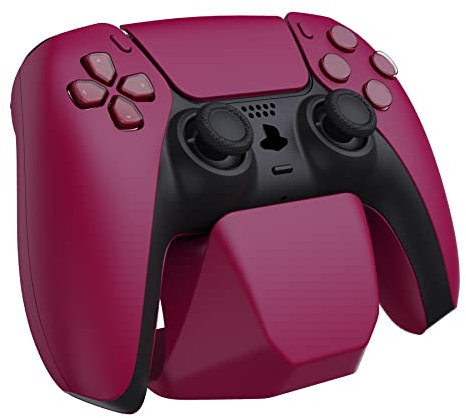 PlayVital Supporto Controller per ps5,Porta Joystick per ps4,Stand Base per Xbox Series/One X S,Gaming Accessori da Tavolo per Nintendo Switch Pro Joypad-Cosmic Red