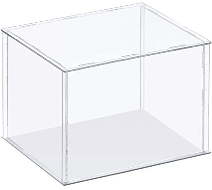 sourcing map Klare Vitrine Acryl Box Transparente Staubdichte Box Zusammenbauen Vitrine 40x20x25cm für Sammlerstücke Kunsthandwerk
