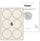 Nachhaltige Etiketten aus Bagasse Material (Rund, DIN A4) selbstklebend, bedruckbar, permanent haftende Universal Etiketten (85 mm rund, 50 Blatt)