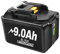 18V 9,0Ah Remplacement pour Makita Batterie 18V BL1850B BL1850 BL1860B BL1860 BL1840 BL1845 BL1835 BL1830 BL1815 LXT-400 avec indicateur