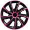 RADKAPPEN-KÖNIG 1STÜCK EINZELN 13 Zoll 13 RKK02 Schwarz-Pink Radkappe Radzierblende
