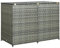 Festnight Double Wheelie Bin Shed Poly Rattan Rattan Wheelie Bin Storage Hide Dustbin Bin Garden with Locking System Garbage Trash Can Storage Anthracite 148x77x111 cm