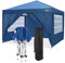 COBIZI Pavillon 3x3, Faltpavillon 3x3 Wasserdicht Stabil Winterfest|8X Heringe|4X Windseil|UV-Schutz 50+|Hoch Dichte Plane|Pop up Pavillon Klappbar 3x3m Zelt 3x3 Partyzelt(Blau)